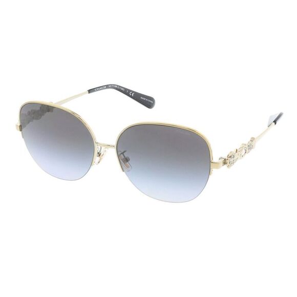 Coach 0HC7118B 93468G57 Light Gold Full rim Round Sunglasses - Picture 1 of 4